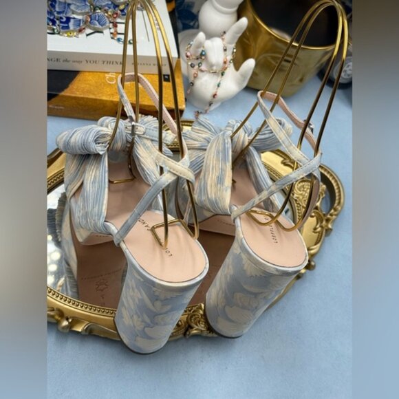 🆕 LOEFFLER RANDALL 🧿 NWOB Natalia Blue Floral Platform Sandals, Sz 7 US - Picture 11 of 15